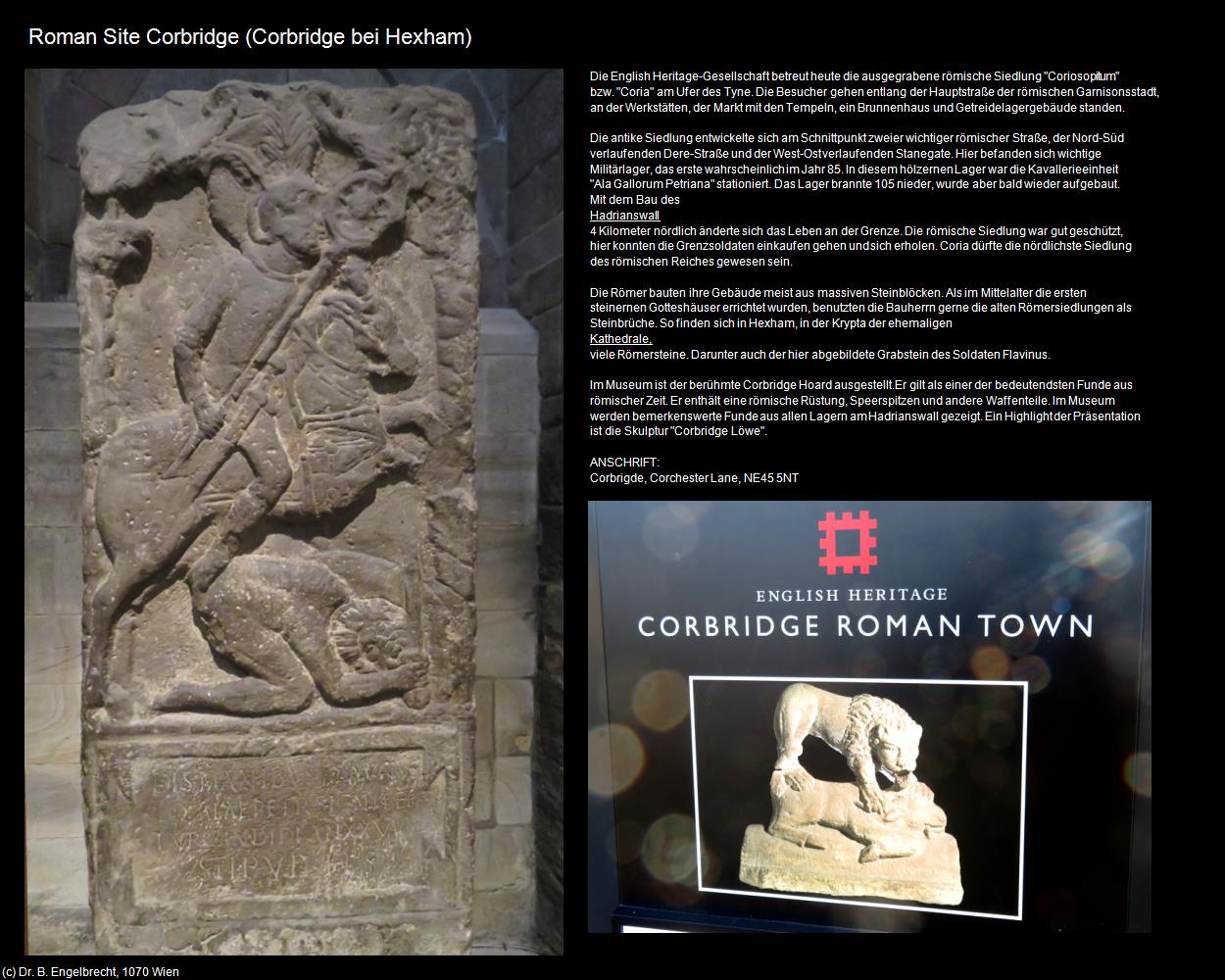 Roman Site Corbridge (Corbridge bei Hexham, England) in Kulturatlas-ENGLAND und WALES(c)B.Engelbrecht