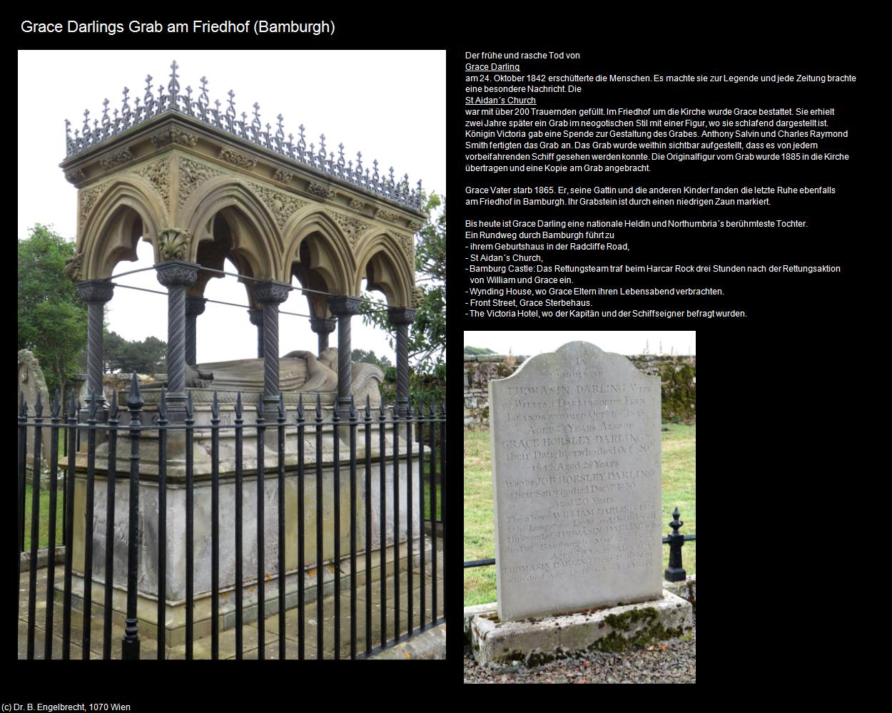 Grace Darlings Grab am Friedhof  (Bamburgh, England) in Kulturatlas-ENGLAND und WALES(c)B.Engelbrecht