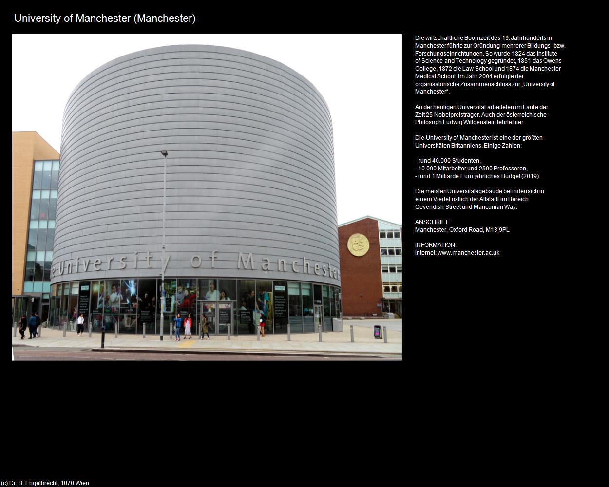 University of Manchester  (Manchester, England  ) in Kulturatlas-ENGLAND und WALES
