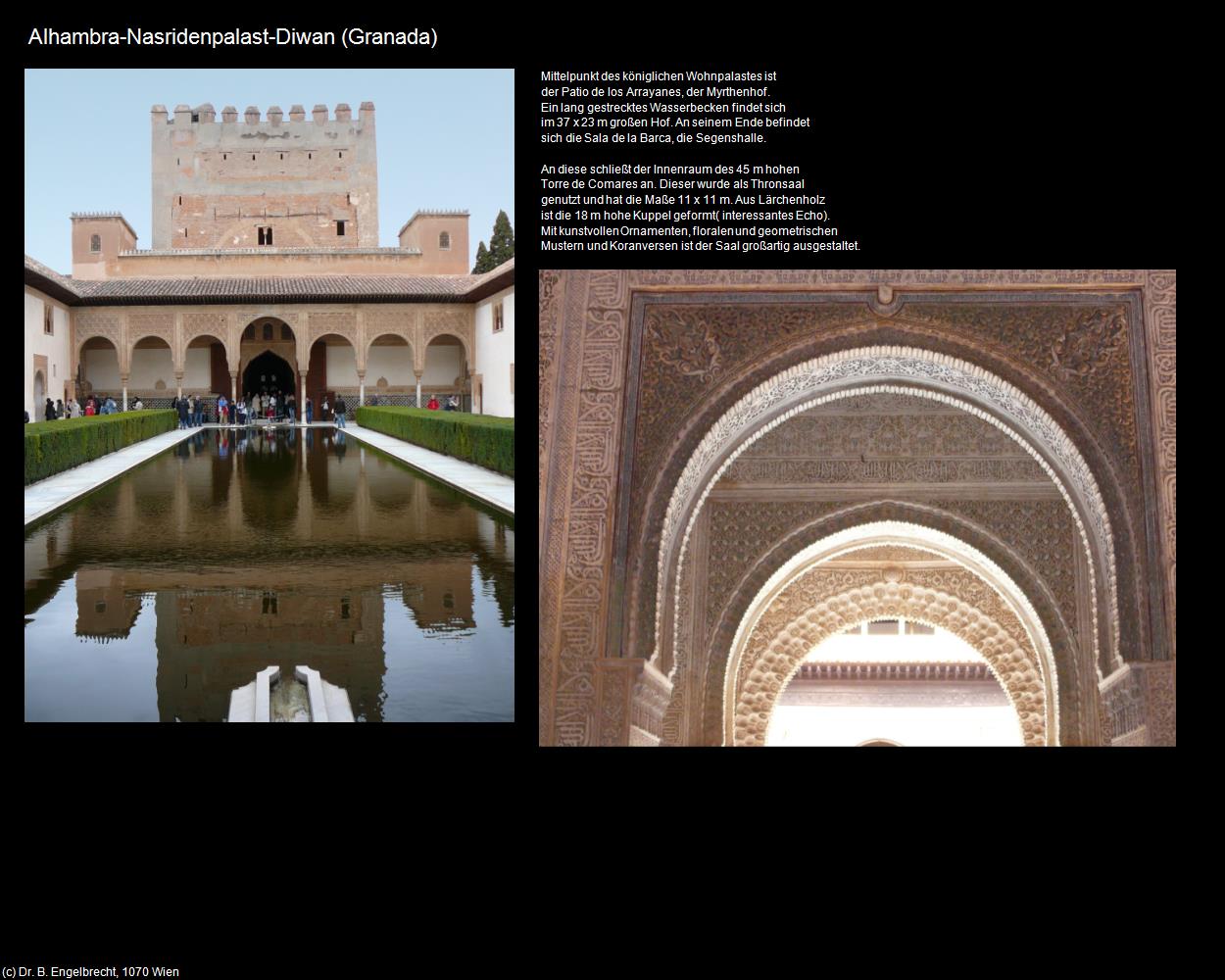 Alhambra-Nasridenpalast-Diwan (Granada) in ANDALUSIEN