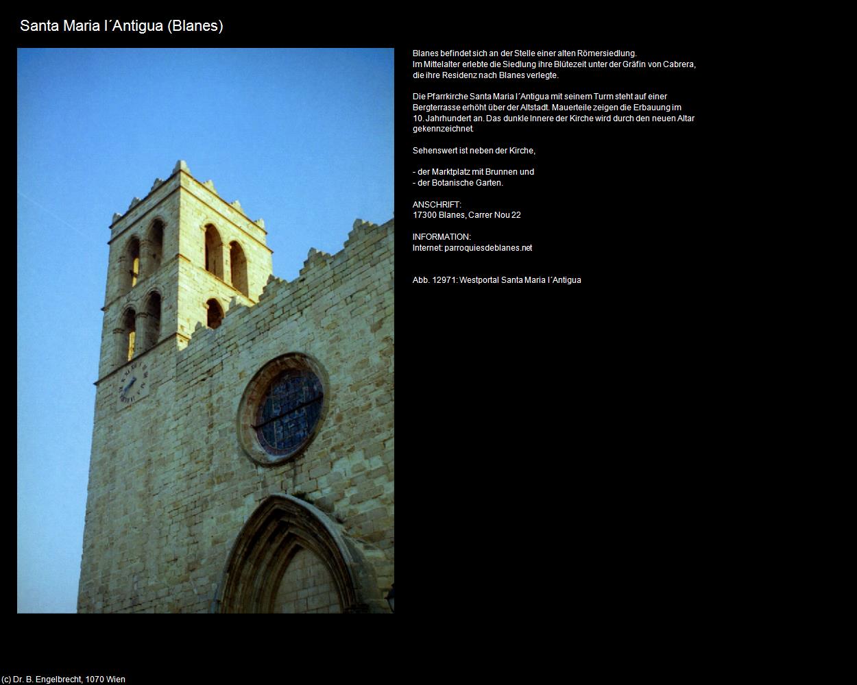 Santa Maria l‘Antigua (Blanes) in Kulturatlas-SPANIEN-KATALONIEN