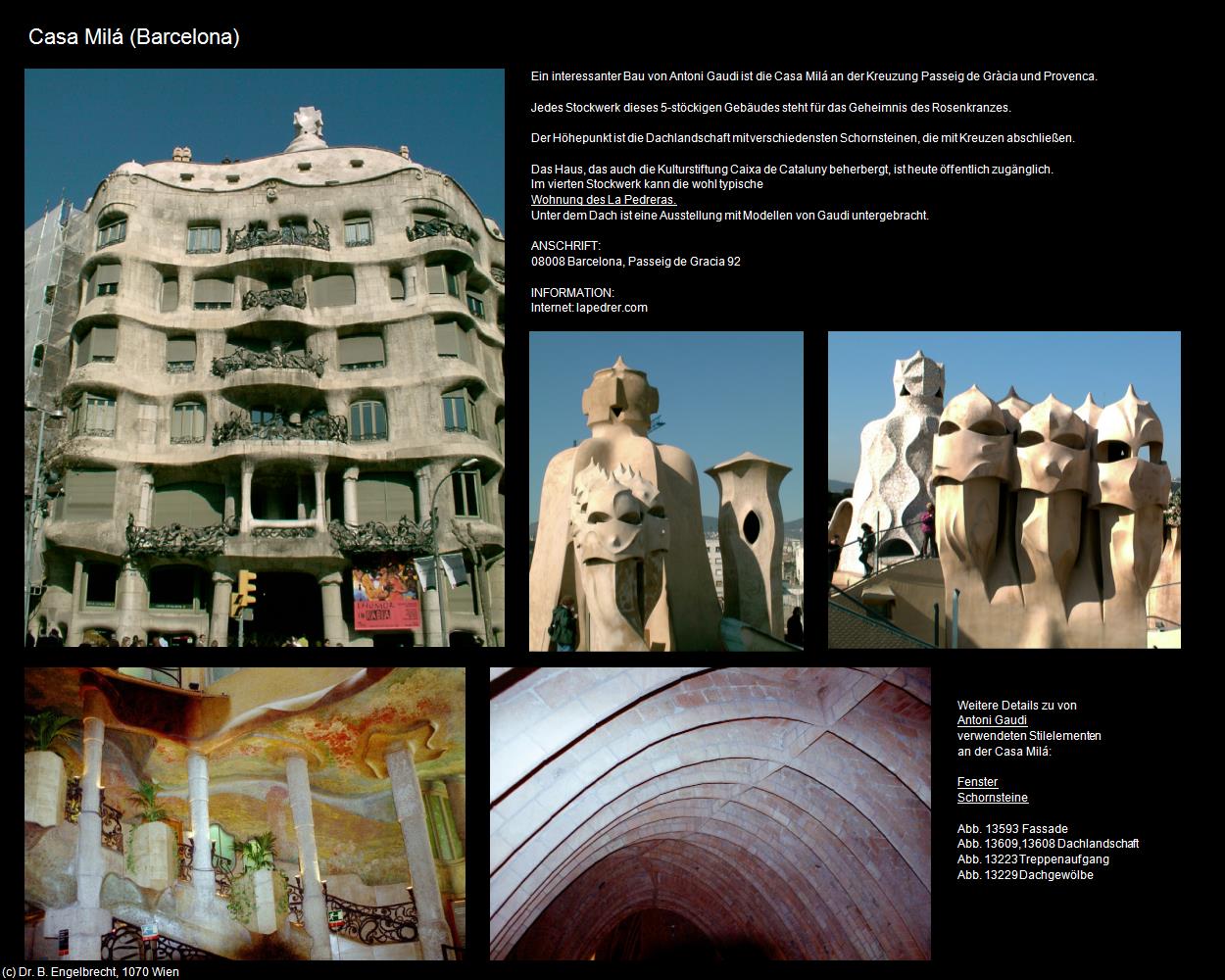 Casa Milá (Barcelona) in Kulturatlas-SPANIEN-KATALONIEN(c)B.Engelbrecht