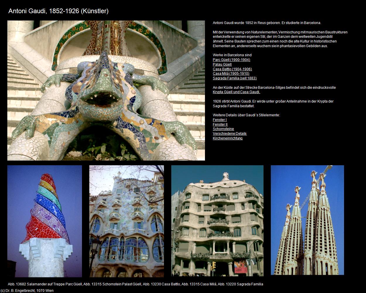 Antoni Gaudi (Künstler) (Barcelona) in KATALONIEN(c)B.Engelbrecht