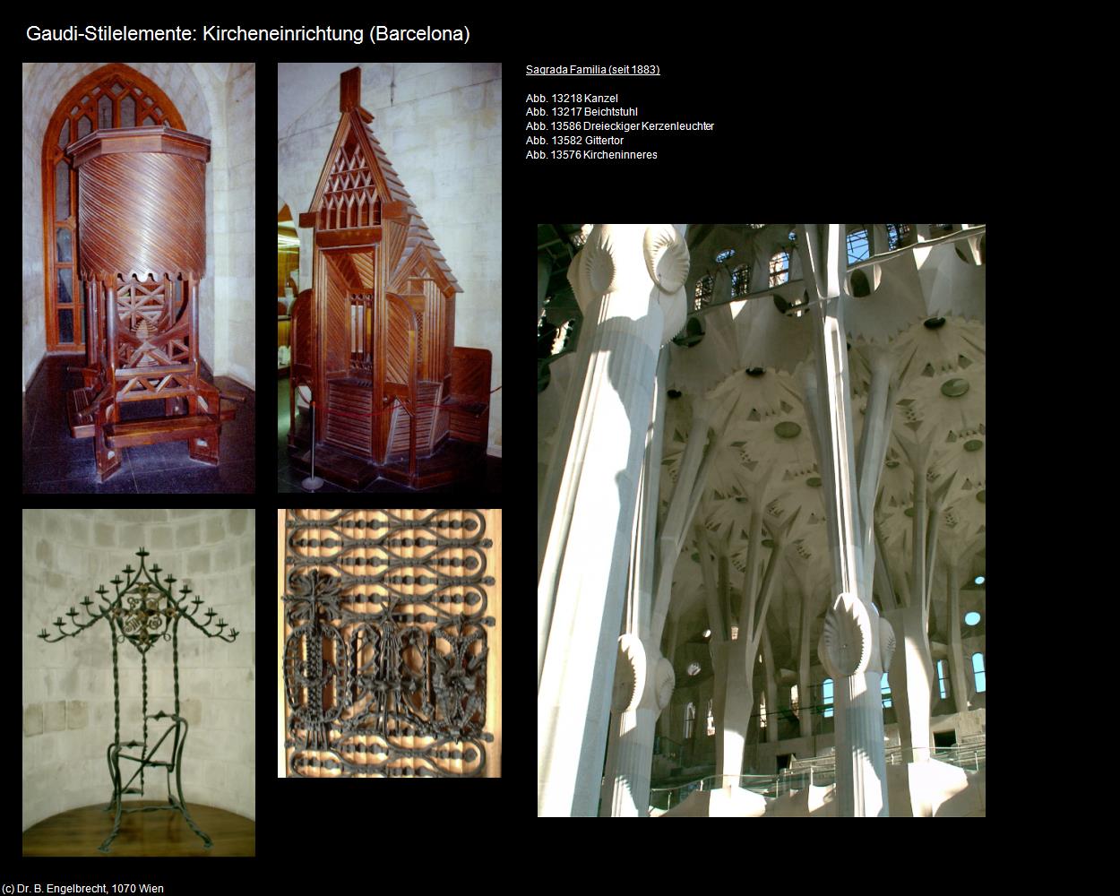 Gaudi-Stilelemente: Kircheneinrichtung (Barcelona) in KATALONIEN(c)B.Engelbrecht
