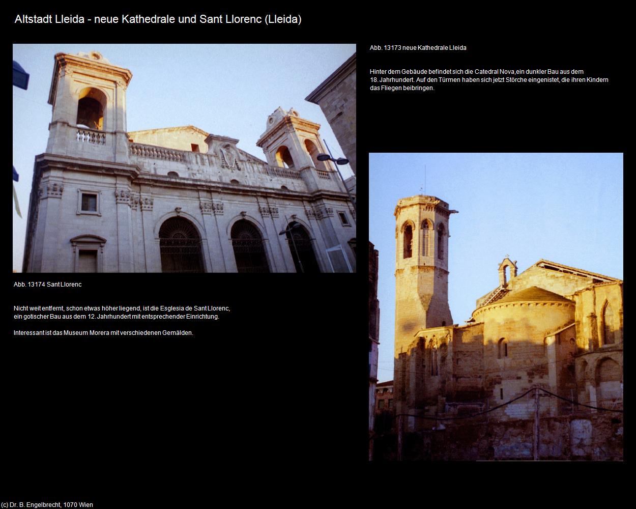 Altstadt-Sant Llorenc und neu Kathedrale (Lleida) in KATALONIEN