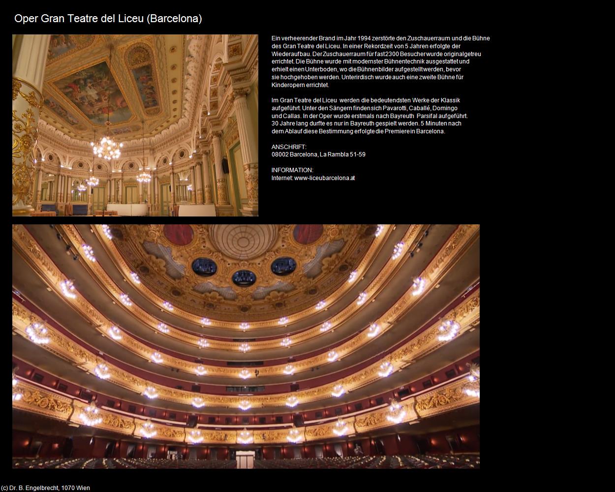 Oper Gran Teatre del Liceu (Barcelona) in KATALONIEN