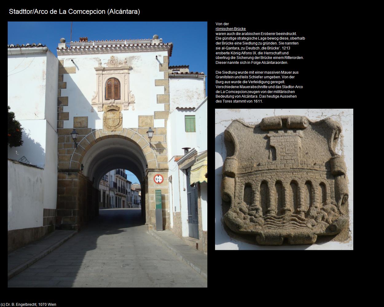 Stadttor/Arco de La Comcepcion (Alcántara) in EXTREMADURA(c)B.Engelbrecht