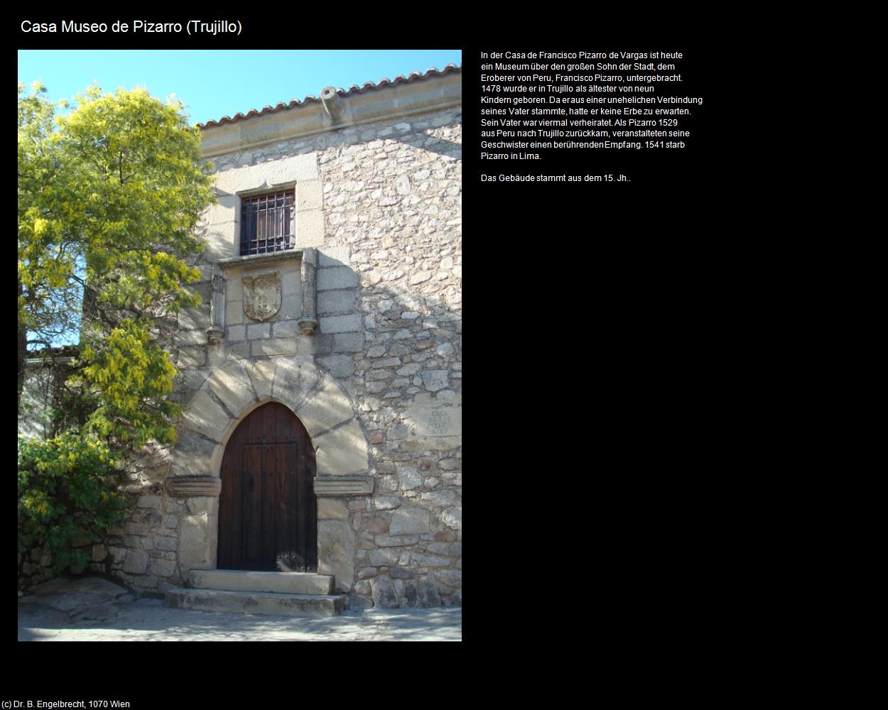 Casa-Museo Pizarro Casa de Francisco Pizarro de Vargas (Trujillo) in EXTREMADURA