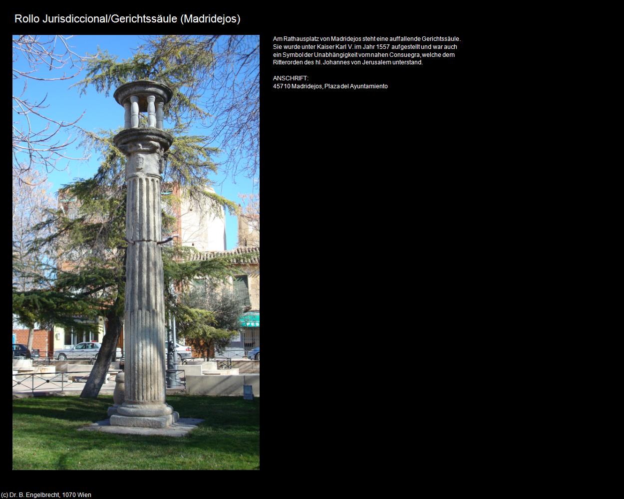 Rollo Jurisdiccional/Gerichtssäule (Madridejos (ESP-CM)) in Kulturatlas-SPANIEN-MITTE