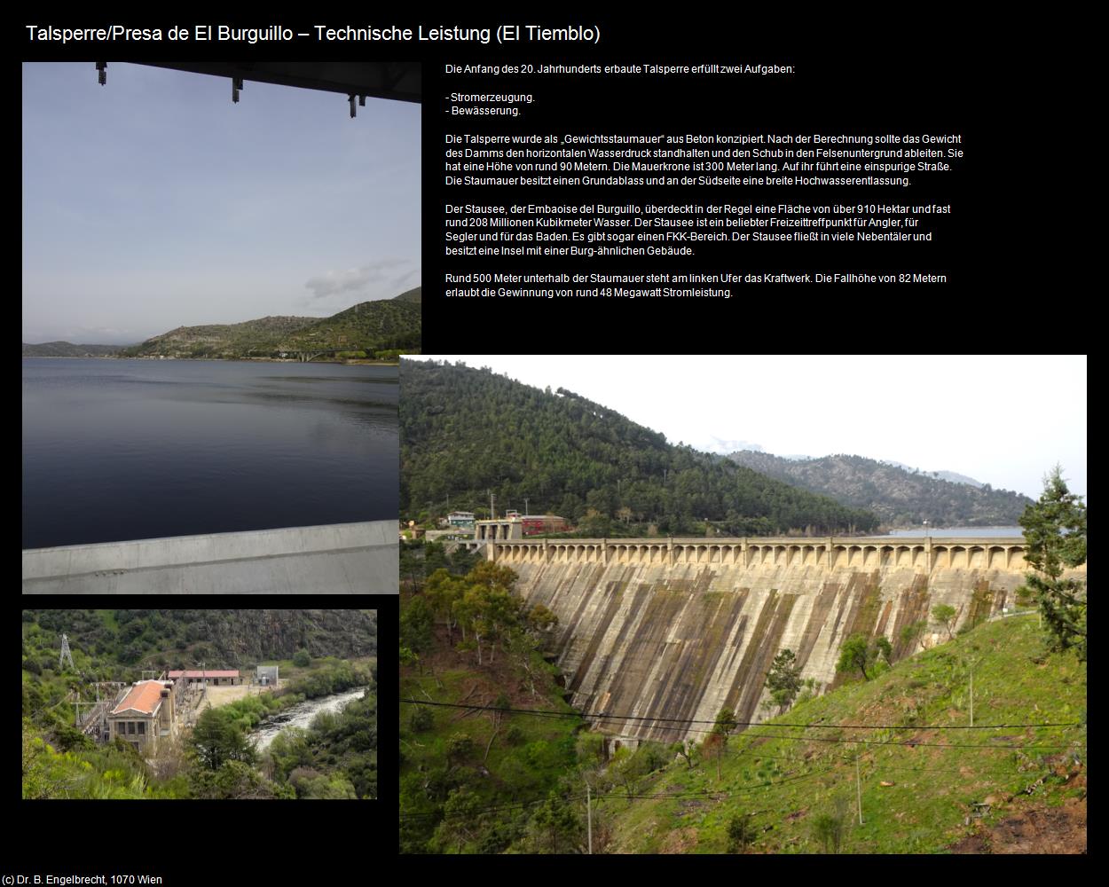 Talsperre/Presa de El Burguillo - Technische Leistung (El Tiemblo (ESP-CL)) in Kulturatlas-SPANIEN-MITTE