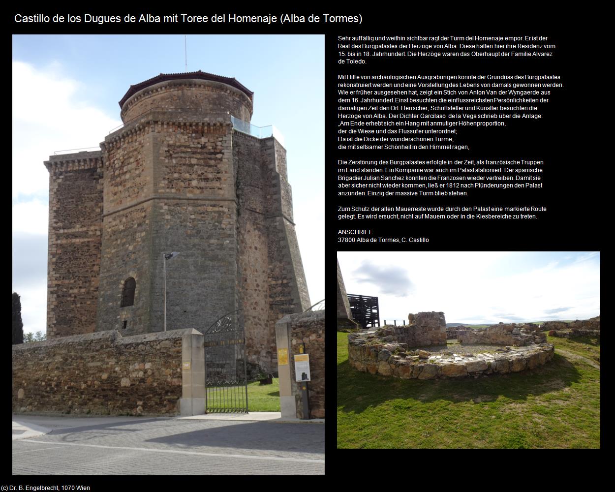 Castillo de los Dugues de Alba mit Toree del Homenaje (Alba de Tormes (ESP-CL)) in Kulturatlas-SPANIEN-MITTE