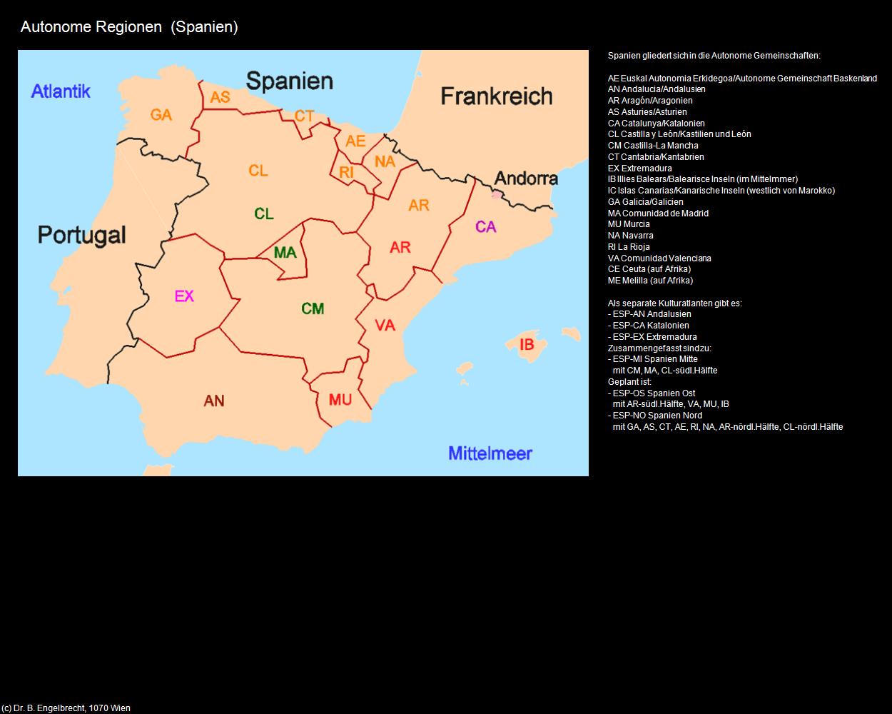 Autonome Regionen (+Allgemein) in Kulturatlas-SPANIEN-MITTE