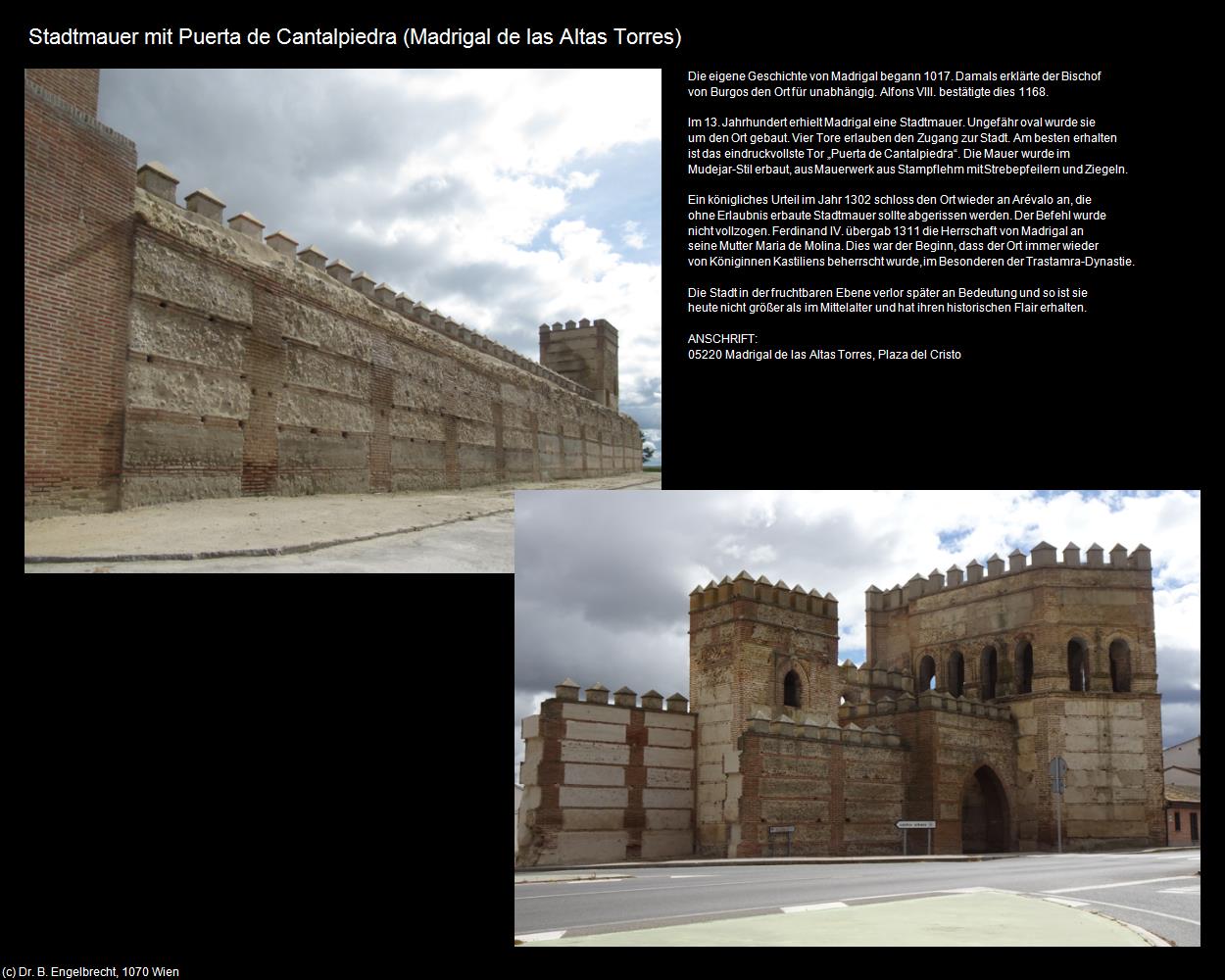 Stadtmauer mit Puerta de Cantalpiedra (Madrigal de las Altas Torres (ESP-CL)) in Kulturatlas-SPANIEN-MITTE