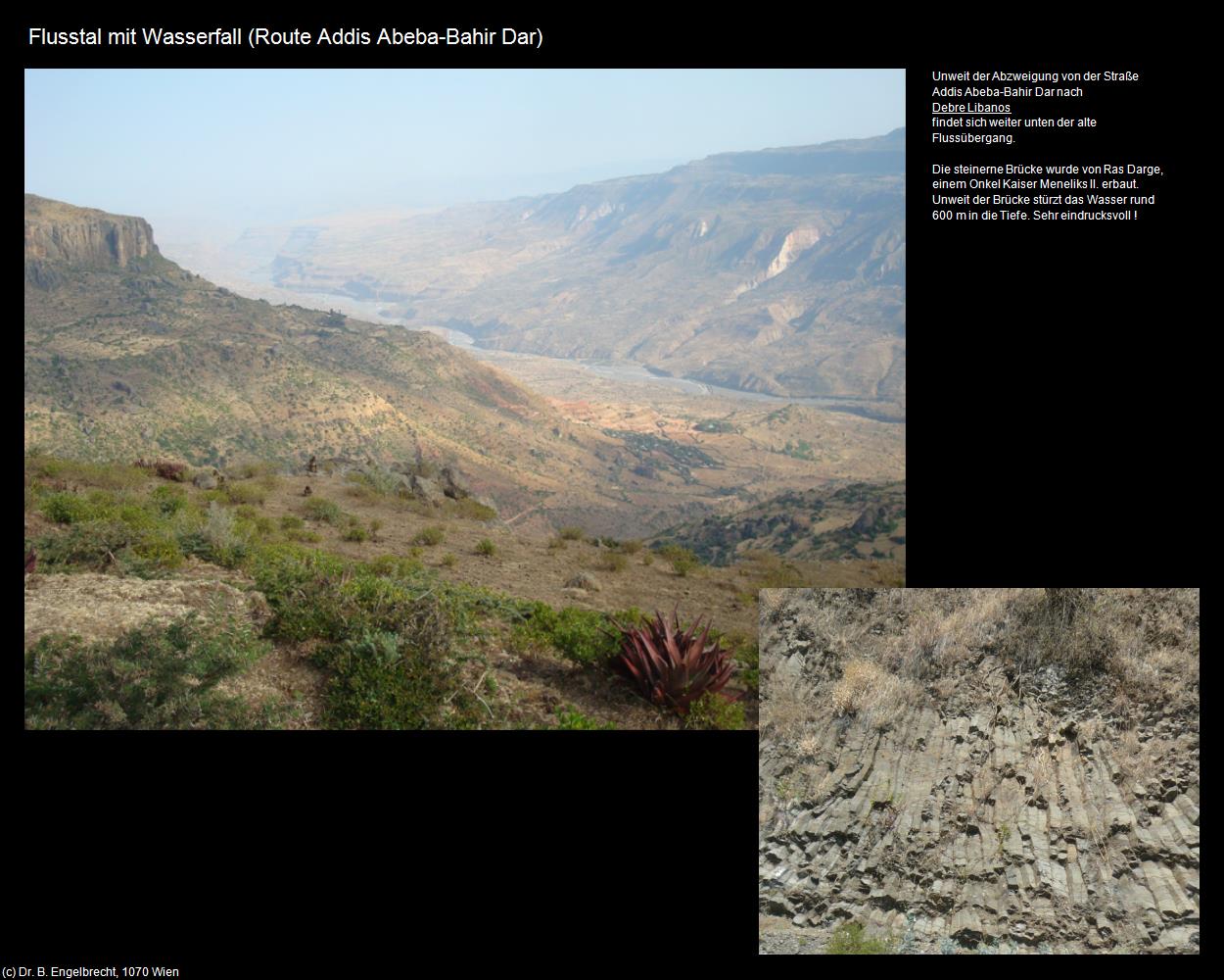 Flusstal mit Wasserfall (Route Addis Abeba-Bar Dahir) in Äthiopien(c)B.Engelbrecht
