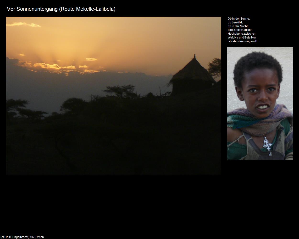 Vor Sonnenuntergang (Route Mekelle-Lalibela) in Äthiopien