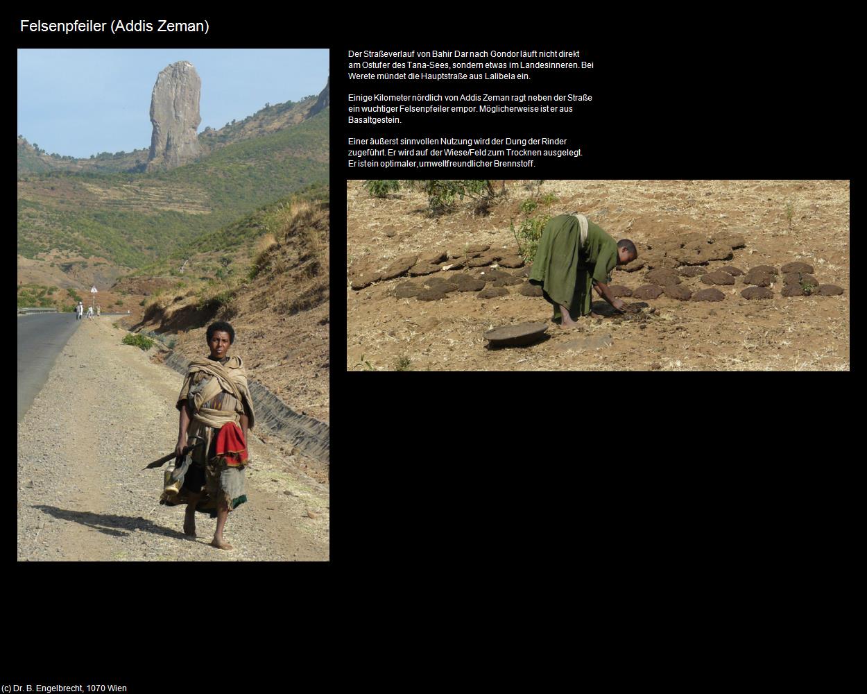 Felsenpfeiler (Addis Zeman) (Route Bahir Dar-Gondar) in Äthiopien