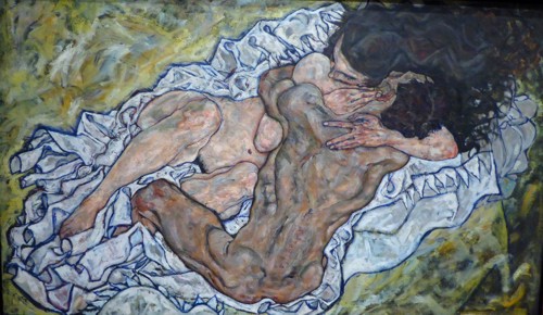 Schiele - die Umarmung, 1917
