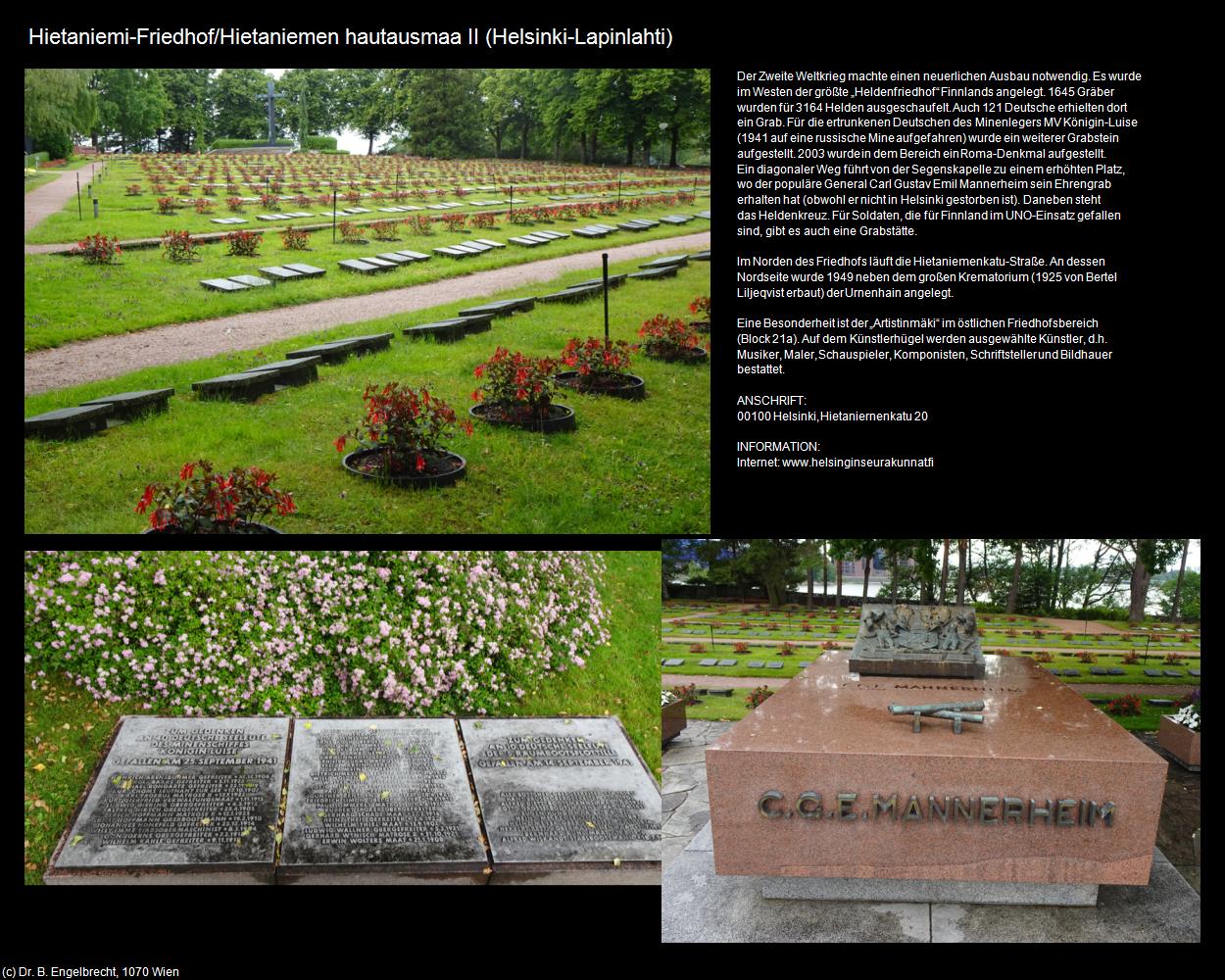 Hietaniemi-Friedhof II (Helsinki) in Kulturatlas-FINNLAND