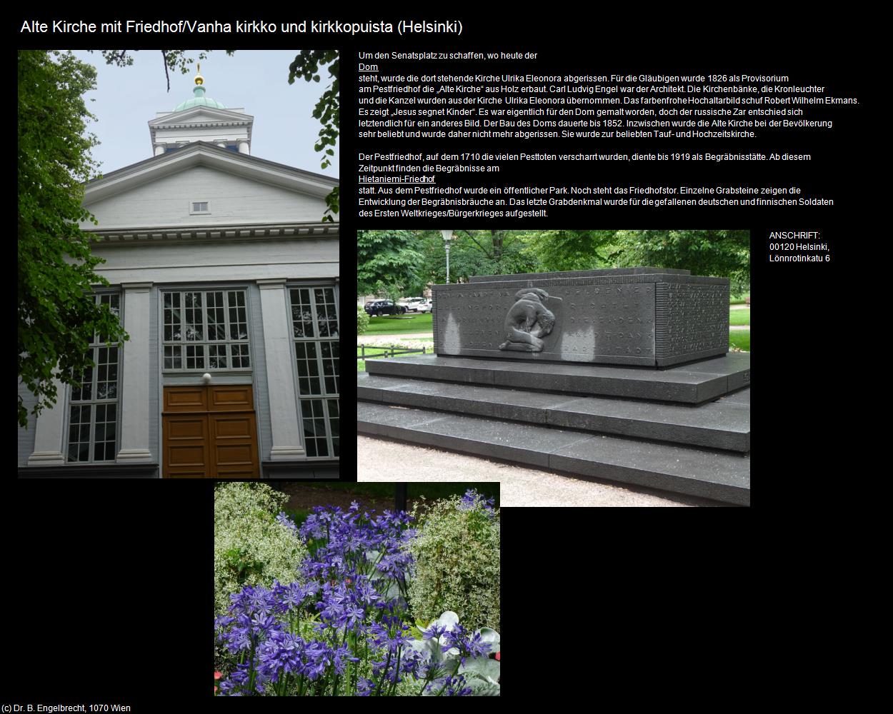 Alte Kirche mit Friedhof (Helsinki) in Kulturatlas-FINNLAND(c)B.Engelbrecht