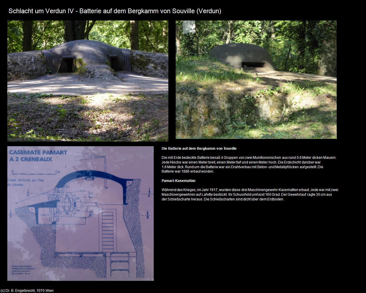 Batterie auf dem Bergkamm von Souville (Verdun (FR-GES)) in Kulturatlas-FRANKREICH