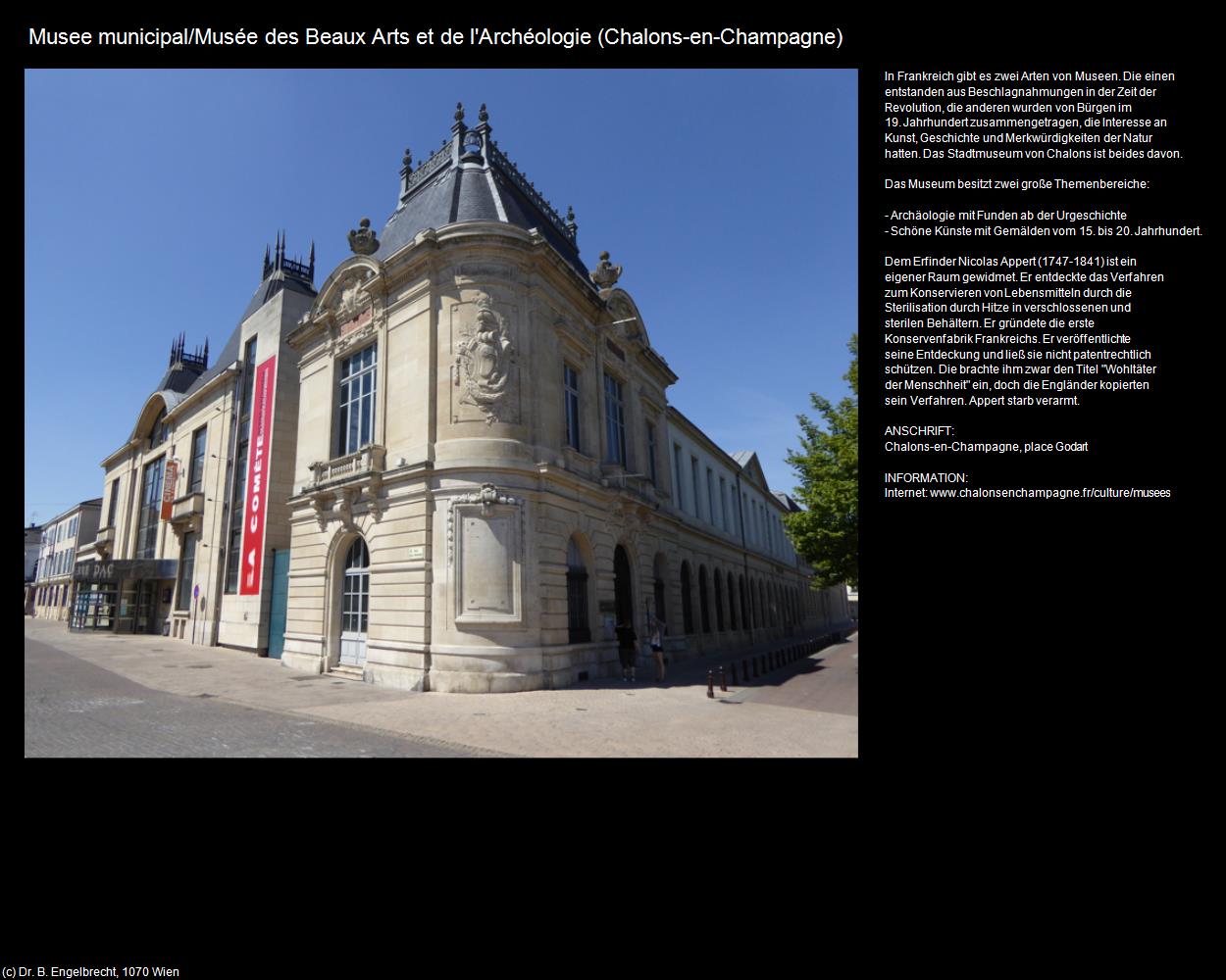 Musée des Beaux Arts et de l'Archéologie (Chalons-en-Champagne (FR-GES)) in Kulturatlas-FRANKREICH