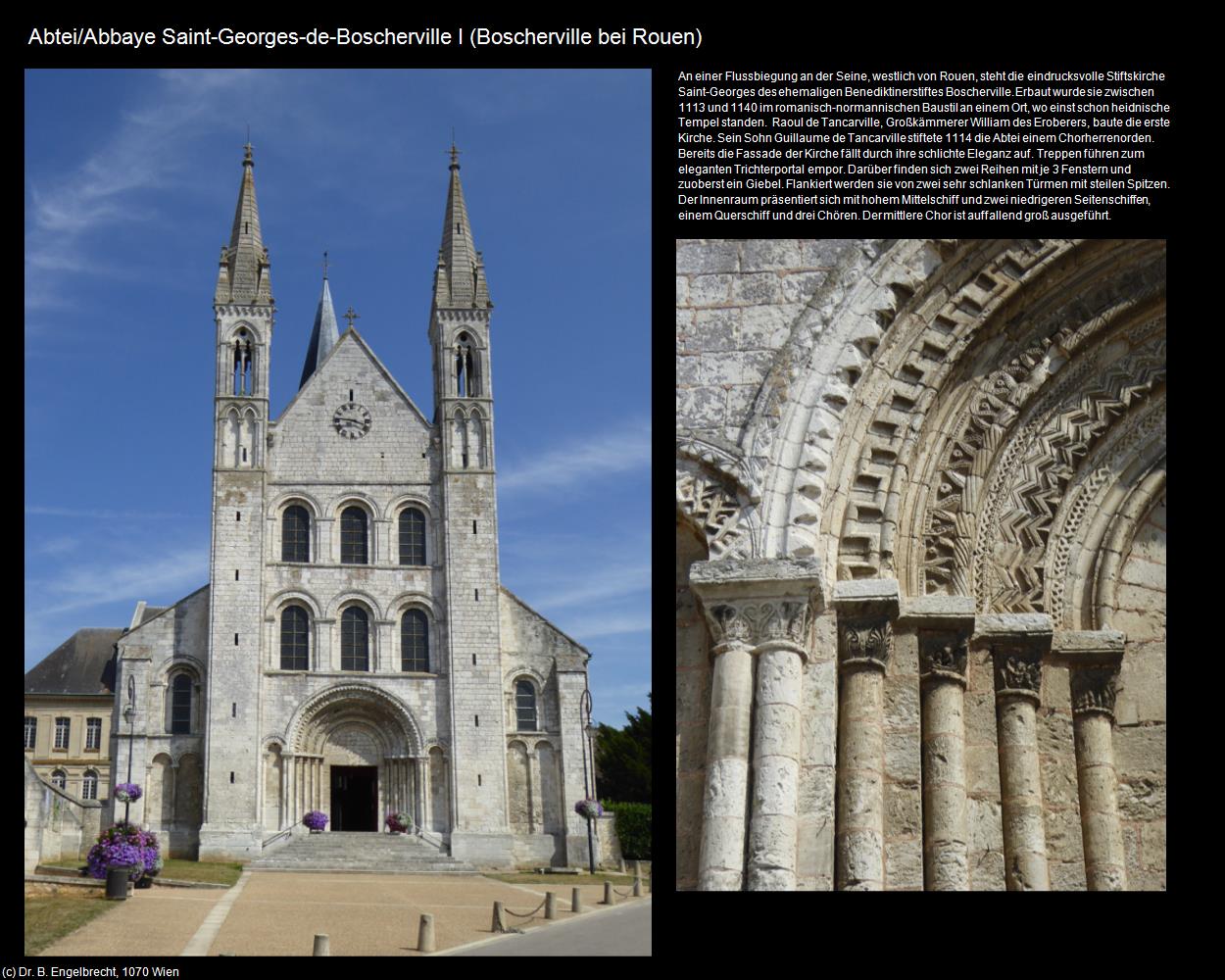 Abbaye Saint-Georges I (Boscherville bei Rouen (FR-NOR)) in Kulturatlas-FRANKREICH