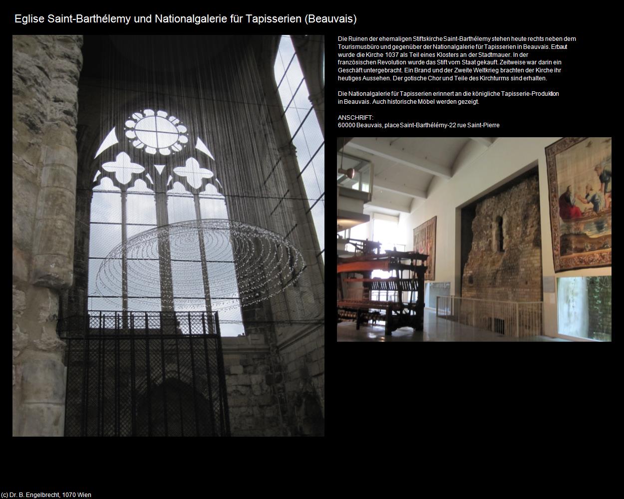 Eglise Saint-Barthélemy u. Nationalgalerie f. Tapisserien (Beauvais (FR-HDF)) in Kulturatlas-FRANKREICH