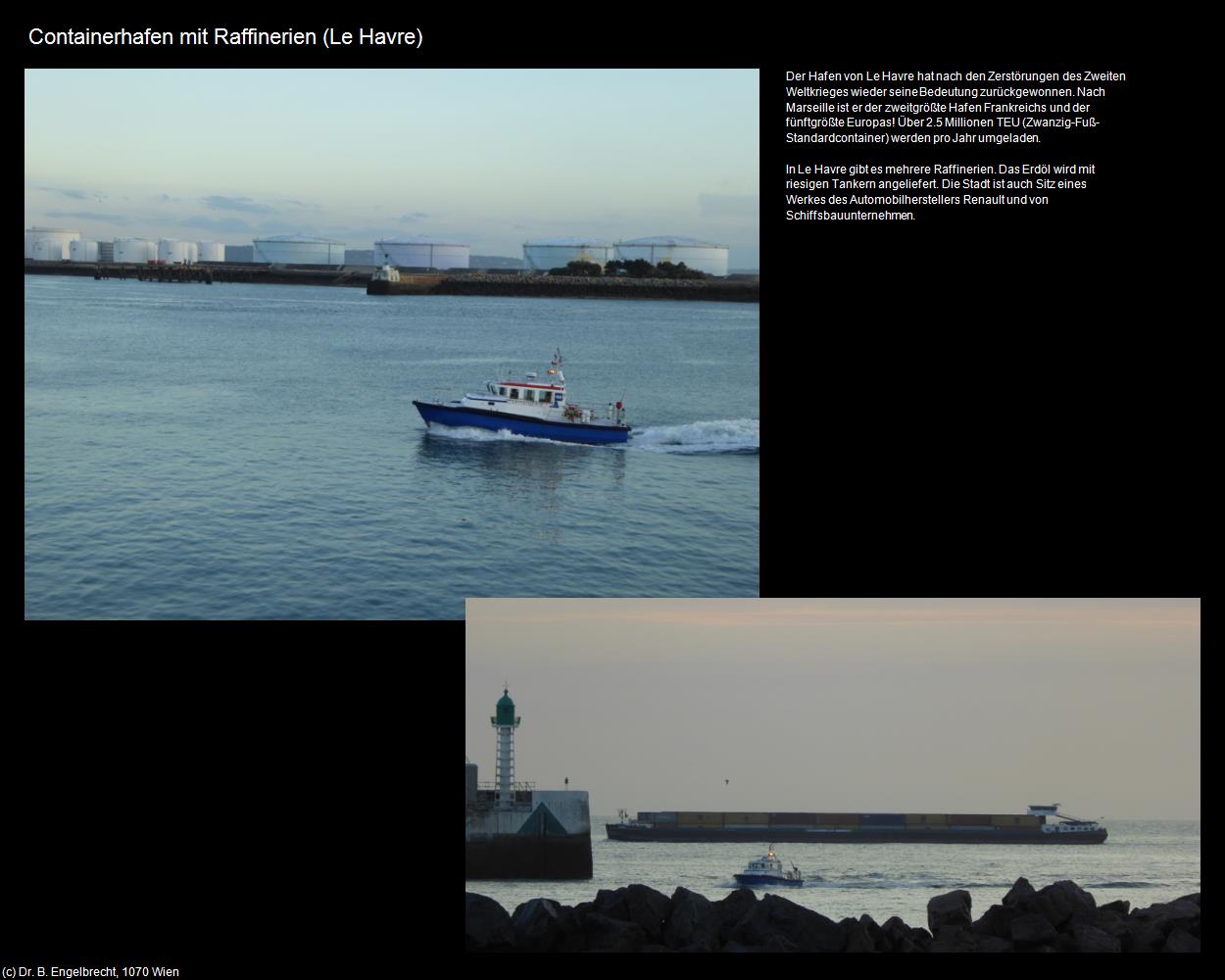 Containerhafen mit Raffinerien (Le Havre (FR-NOR)) in Kulturatlas-FRANKREICH