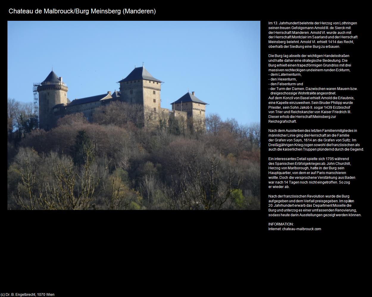 Chateau de Malbrouck (Manderen)  (Manderen (FR-GES)) in Kulturatlas-FRANKREICH