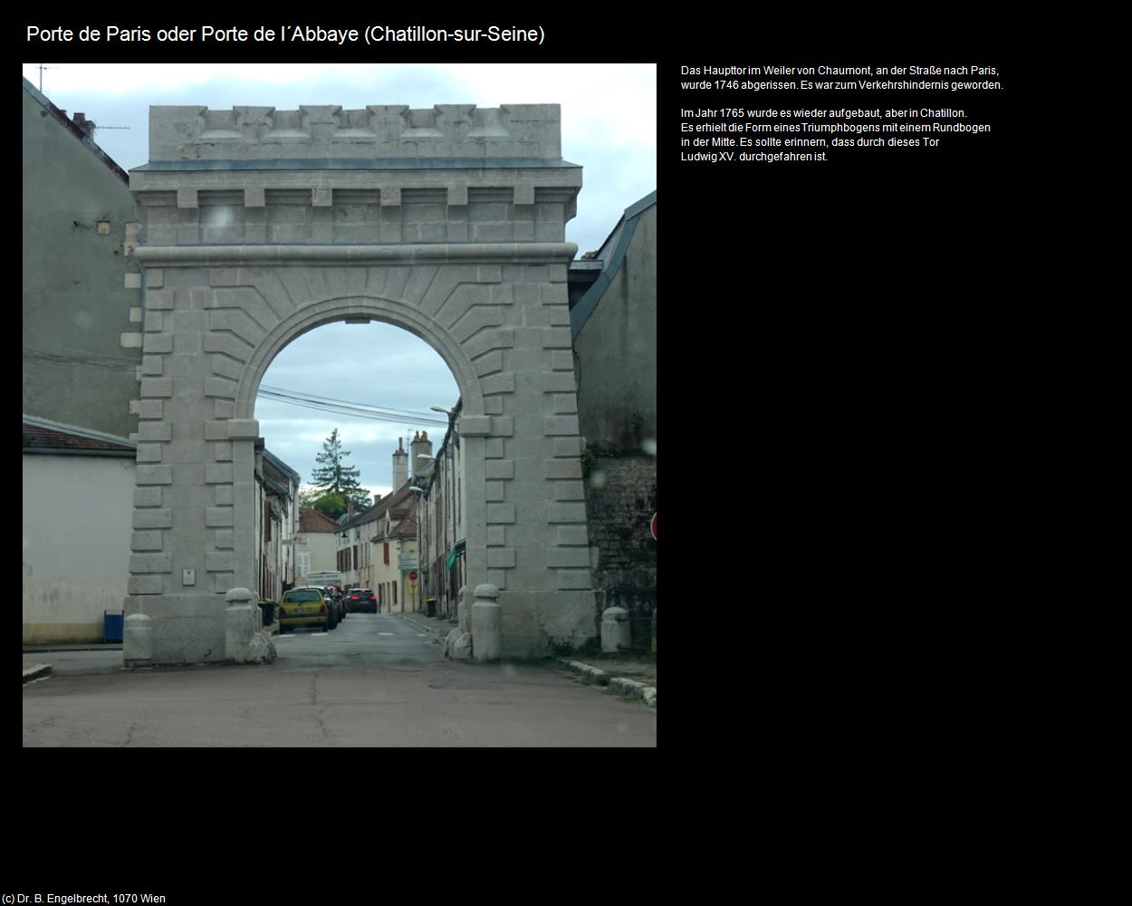 Porte de Paris oder Porte de l‘Abbaye (Chatillon-sur-Seine (FR-BFC)) in Kulturatlas-FRANKREICH
