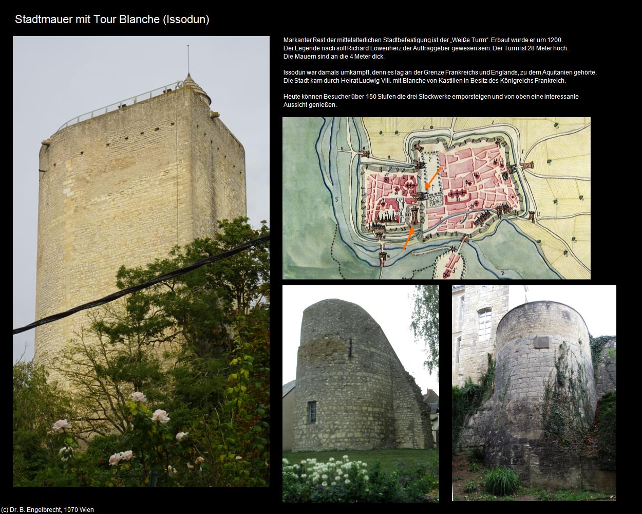 Stadtmauer mit Tour Blanche (Issodun (FR-CVL)) in Kulturatlas-FRANKREICH