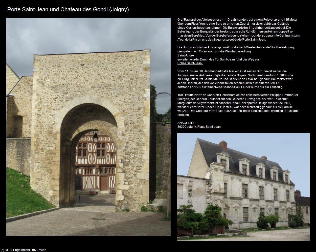 Porte Saint-Jean und Chateau des Gondi (Joigny (FR-BFC)) in Kulturatlas-FRANKREICH(c)B.Engelbrecht