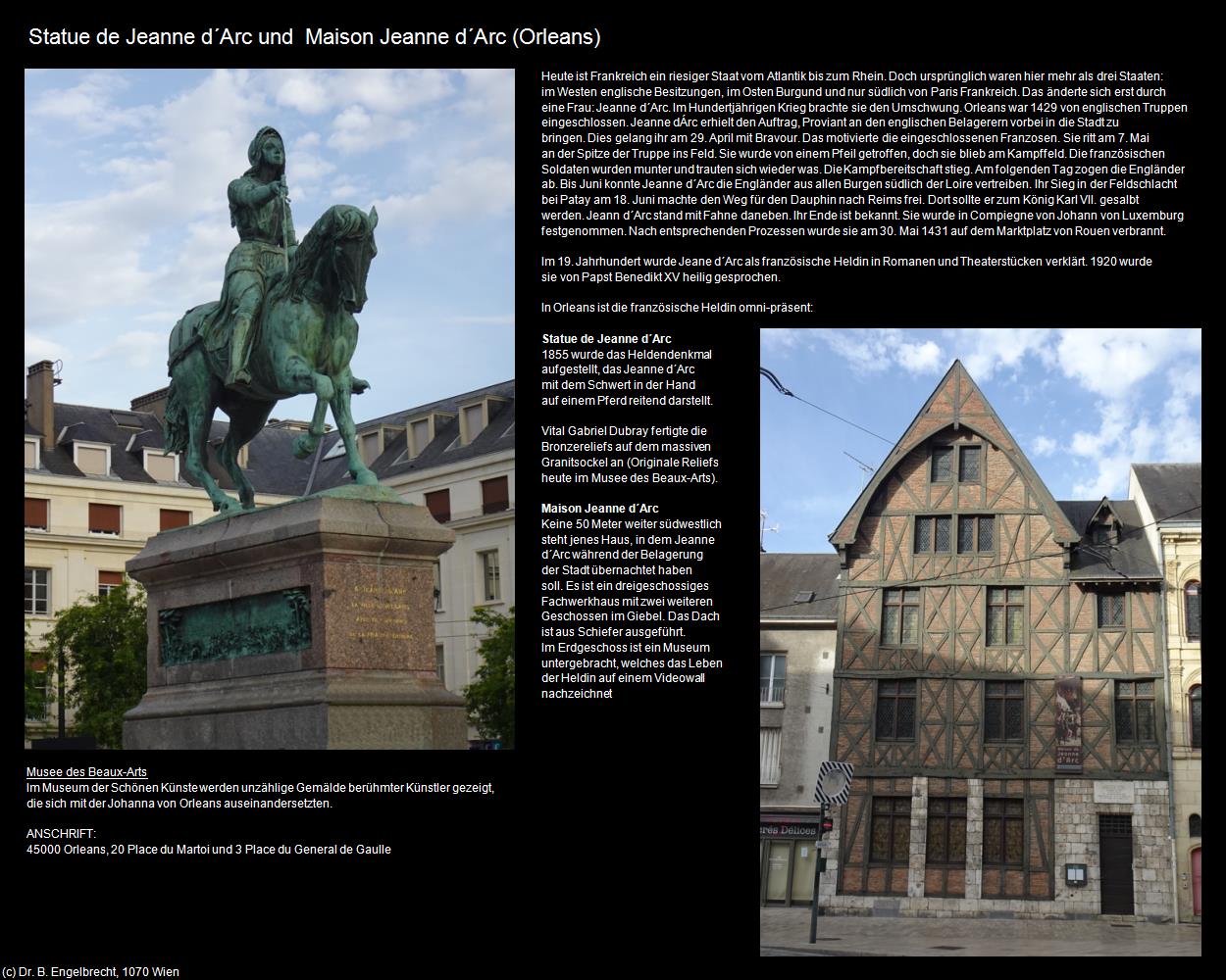 Statue de Jeanne d‘Arc und  Maison Jeanne d‘Arc (Orleans (FR-CVL)) in Kulturatlas-FRANKREICH(c)B.Engelbrecht