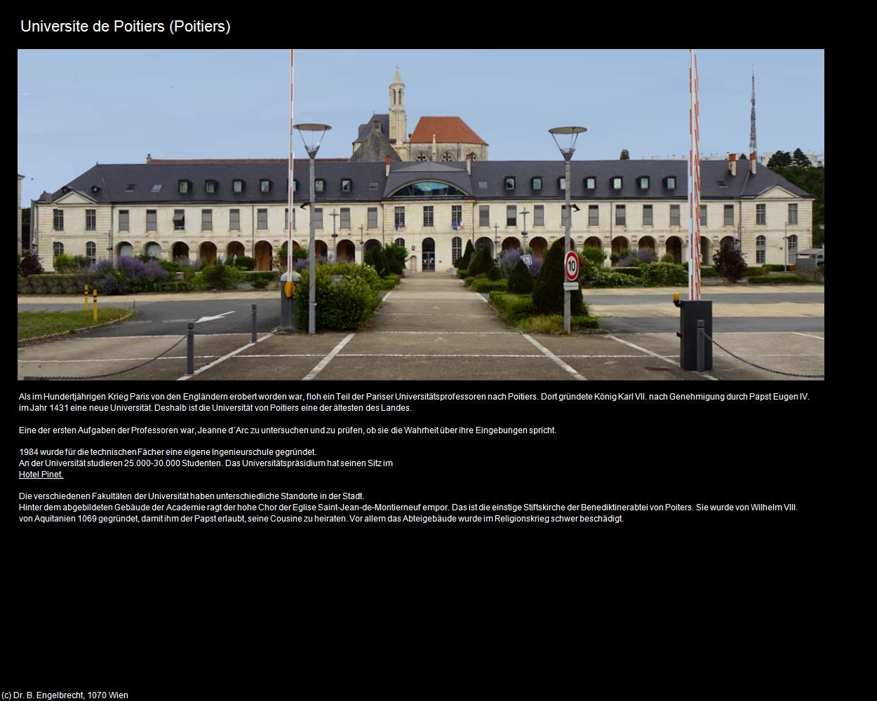 Universite de Poitiers (Poitiers (FR-NAQ)) in Kulturatlas-FRANKREICH(c)B.Engelbrecht