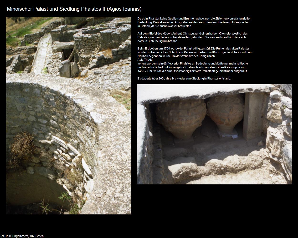Minoischer Palast und Siedlung Phaistos II (Agios Ioannis in Gemeinde Festos) in KRETA und SANTORIN(c)B.Engelbrecht
