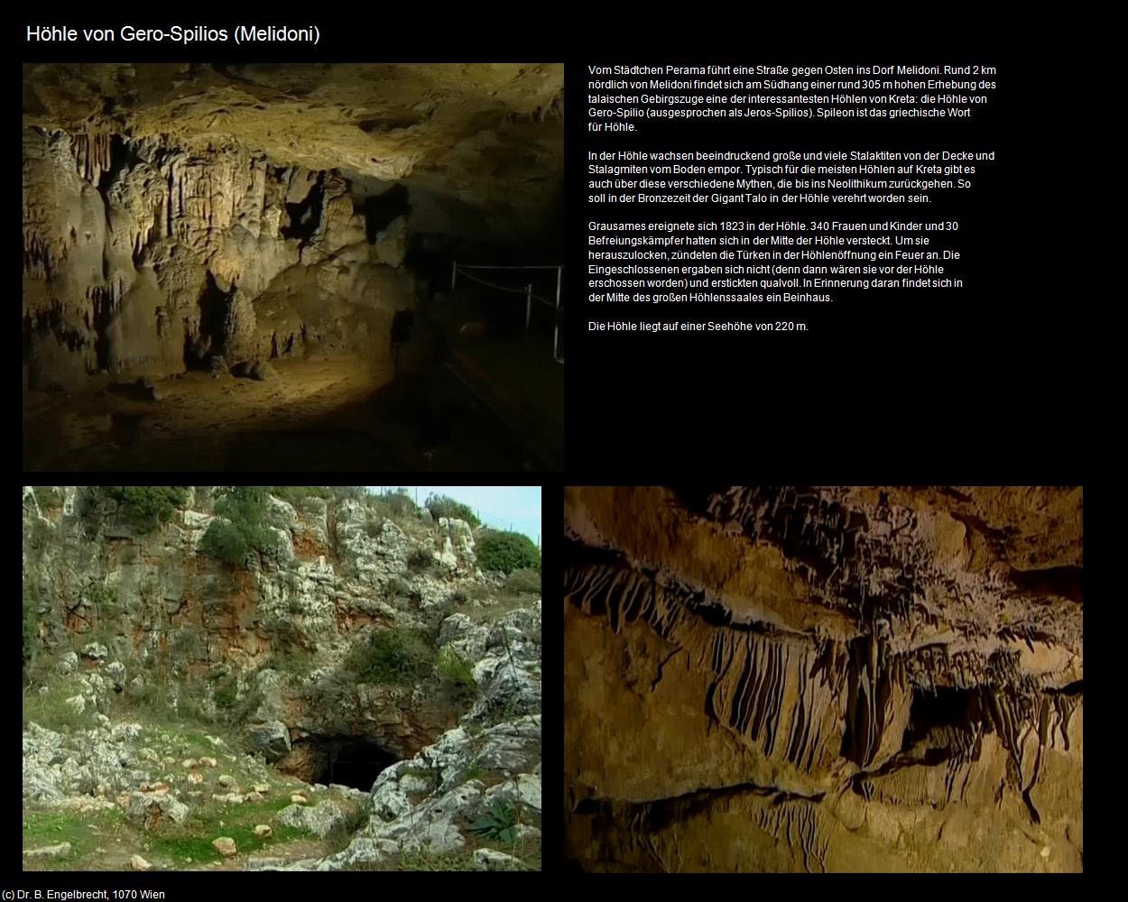 Höhle von Gero-Spilios (Melidoni) in KRETA und SANTORIN