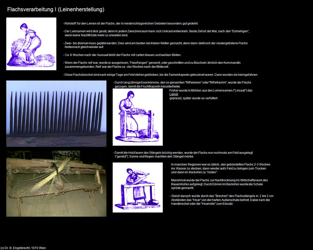 Flachsverarbeitung I (Leinenherstellung) in Leben-und-Arbeiten-einst(c)B.Engelbrecht