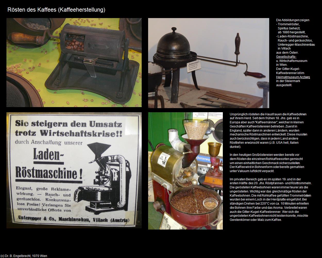 Rösten des Kaffees (Kaffee-Herstellung) in Leben-und-Arbeiten-einst(c)B.Engelbrecht