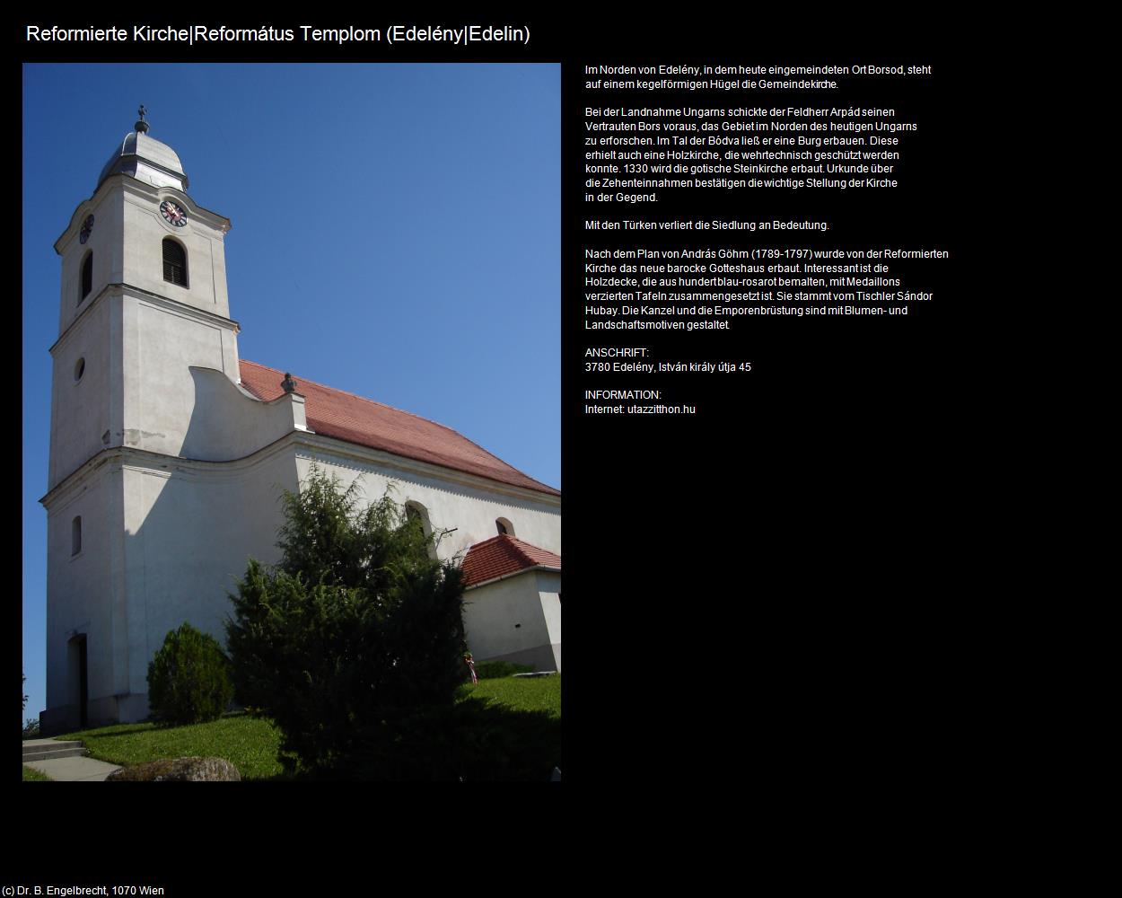 Reformierte Kirche (Edelény|Edelin) in UNGARN 