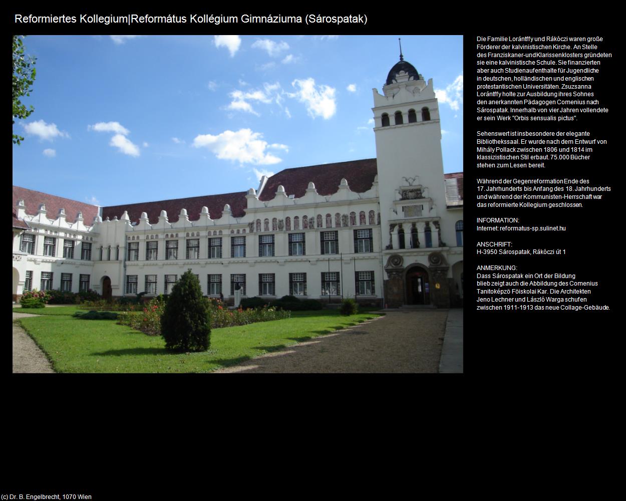 Reformiertes Kollegium (Sárospatak) in UNGARN 
