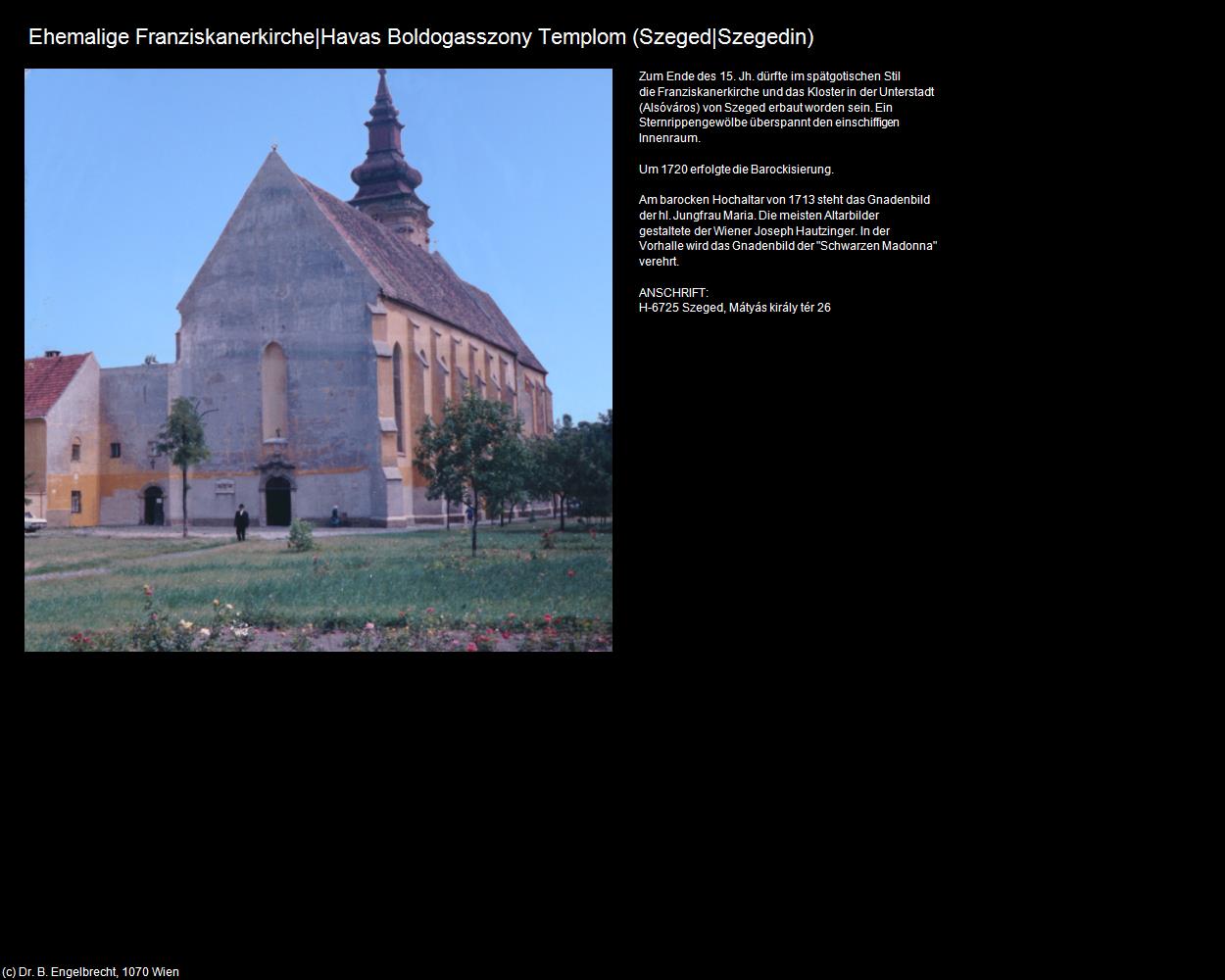 Ehem. Franziskanerkirche (Szeged|Szegedin) in UNGARN 