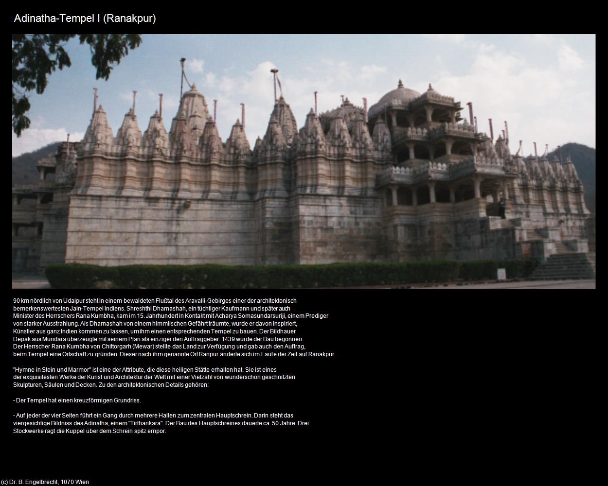 Adinatha-Tempel I (Ranakpur) in Rajasthan - das Land der Könige