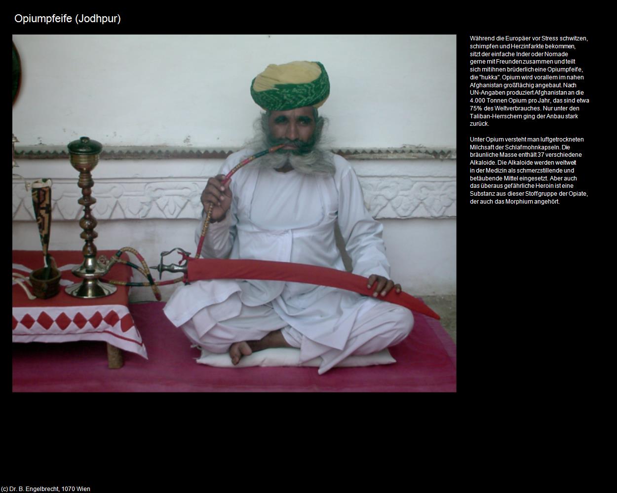 Opiumpfeife (Jodhpur) in Rajasthan - das Land der Könige