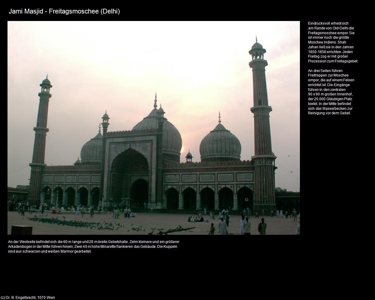 Jami Masjid - Freitagsmoschee (Delhi) in Rajasthan - das Land der Könige