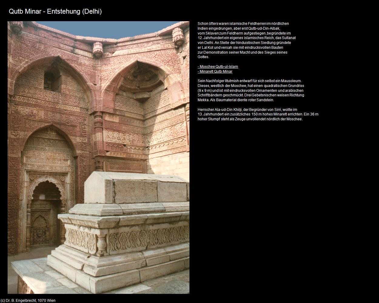 Qutb Minar - Entstehung (Delhi) in Rajasthan - das Land der Könige(c)B.Engelbrecht