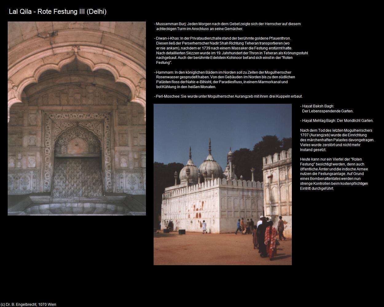 Lal Qila - Rote Festung III (Delhi) in Rajasthan - das Land der Könige