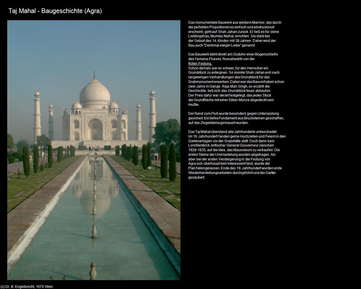 Taj Mahal - Baugeschichte (Agra) in Rajasthan - das Land der Könige(c)B.Engelbrecht