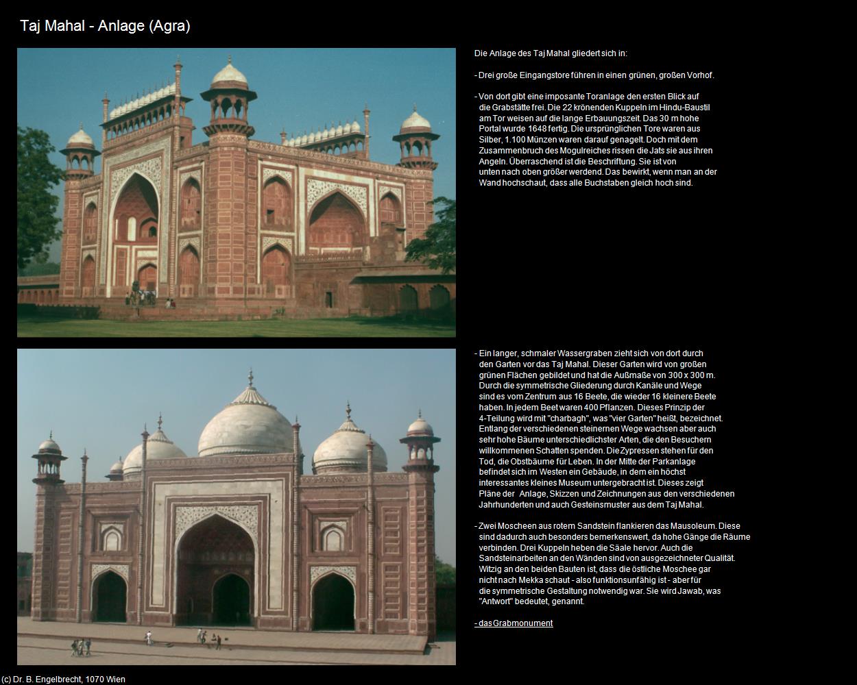 Taj Mahal - Anlage (Agra) in Rajasthan - das Land der Könige(c)B.Engelbrecht
