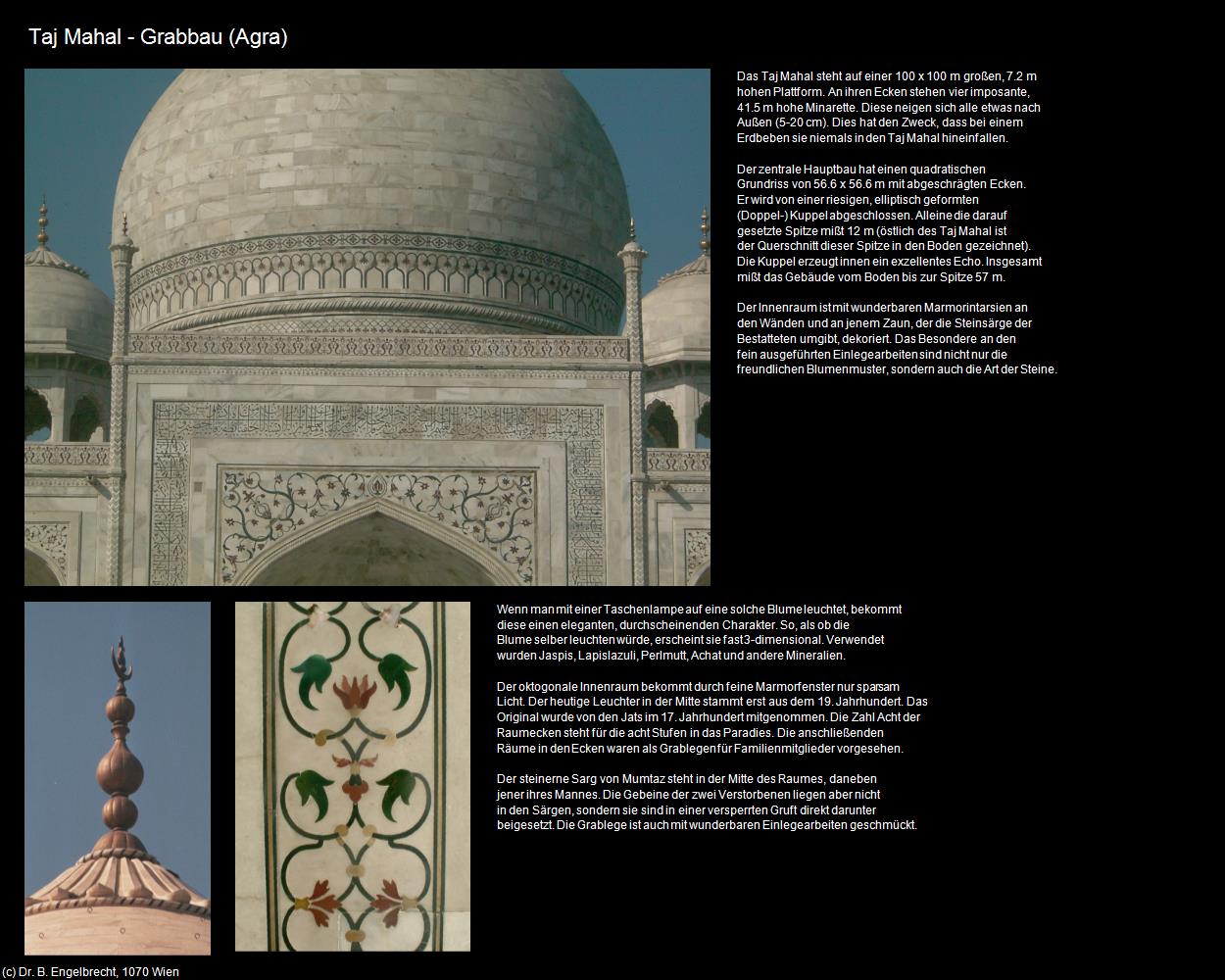 Taj Mahal - Grabbau (Agra) in Rajasthan - das Land der Könige