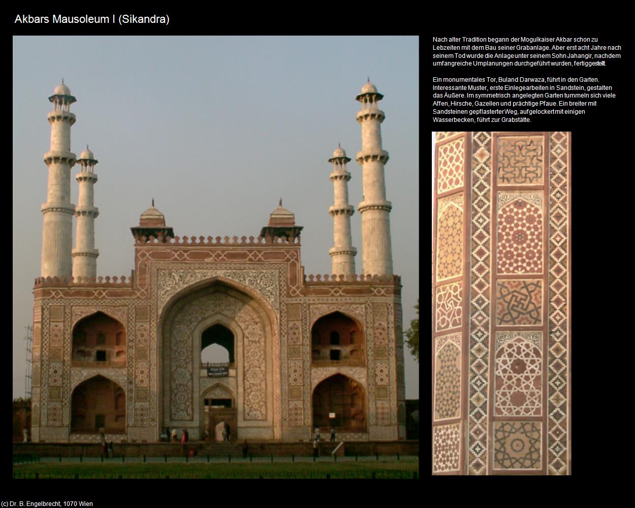 Akbars Mausoleum (Sikandra) in Rajasthan - das Land der Könige